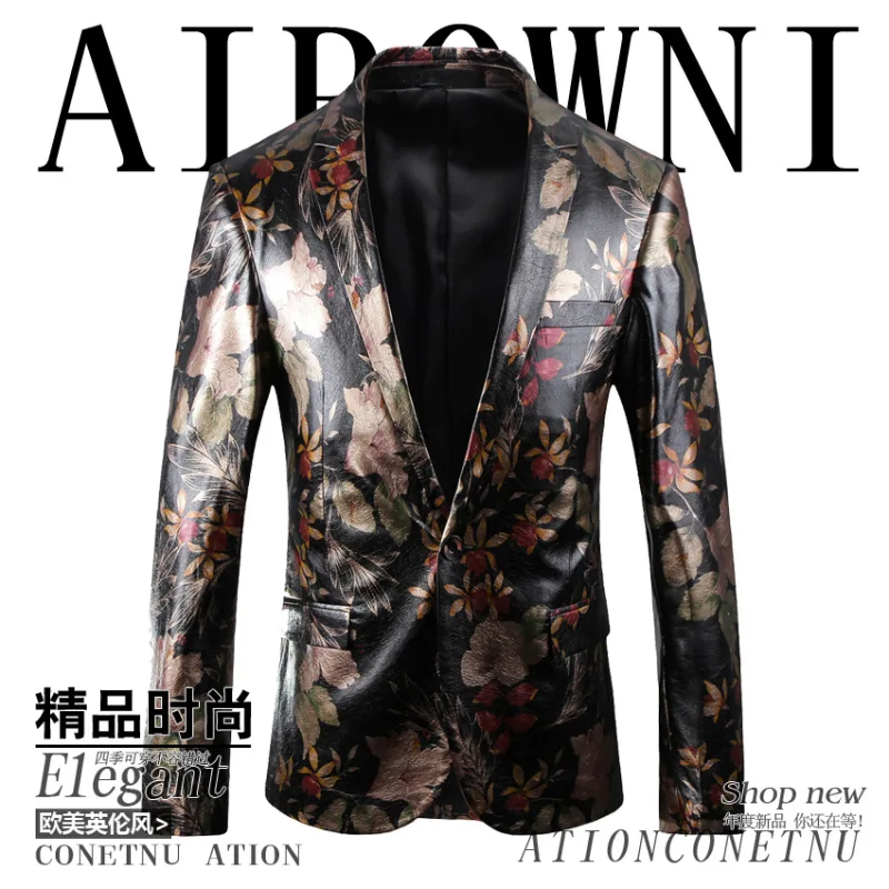 Western Style-Men's Suit Youth Casual Slim Fit Stage Wear Men's Jacket |