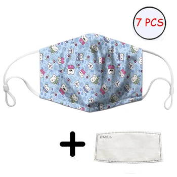 

THIKIN Women/Kids/Girls Mouth Mask Tooth Dentist Heart Brand Reusable Dustproof Mask Girls Soft Elastic Mouth Mask Custom