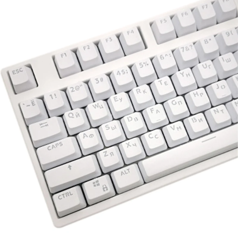  Russian 104 Keys Translucent Backlight Keycaps Korean Key Cpas for Cherry MX Mechanical Keyboard Ke