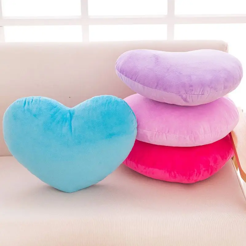Heart Shape Throw Pillow Cushion Stuffed Plush Doll Toy Gift Sofa Car Home Decorative Cushion Wedding Decoration Kids Toy