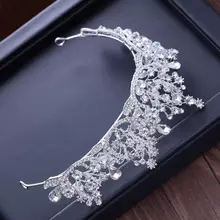 Корейский стиль стиль невесты аксессуары ручной работы струны хрустальные бусины невесты корона свадебный орнамент Свадебная лента для волос