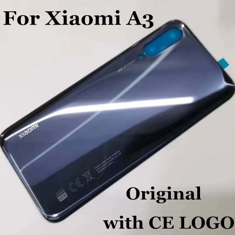 Чехол для Xiaomi A3 с логотипом CE, Задняя стеклянная панель, чехол для задней двери, Сменный Чехол для Xiaomi CC9e