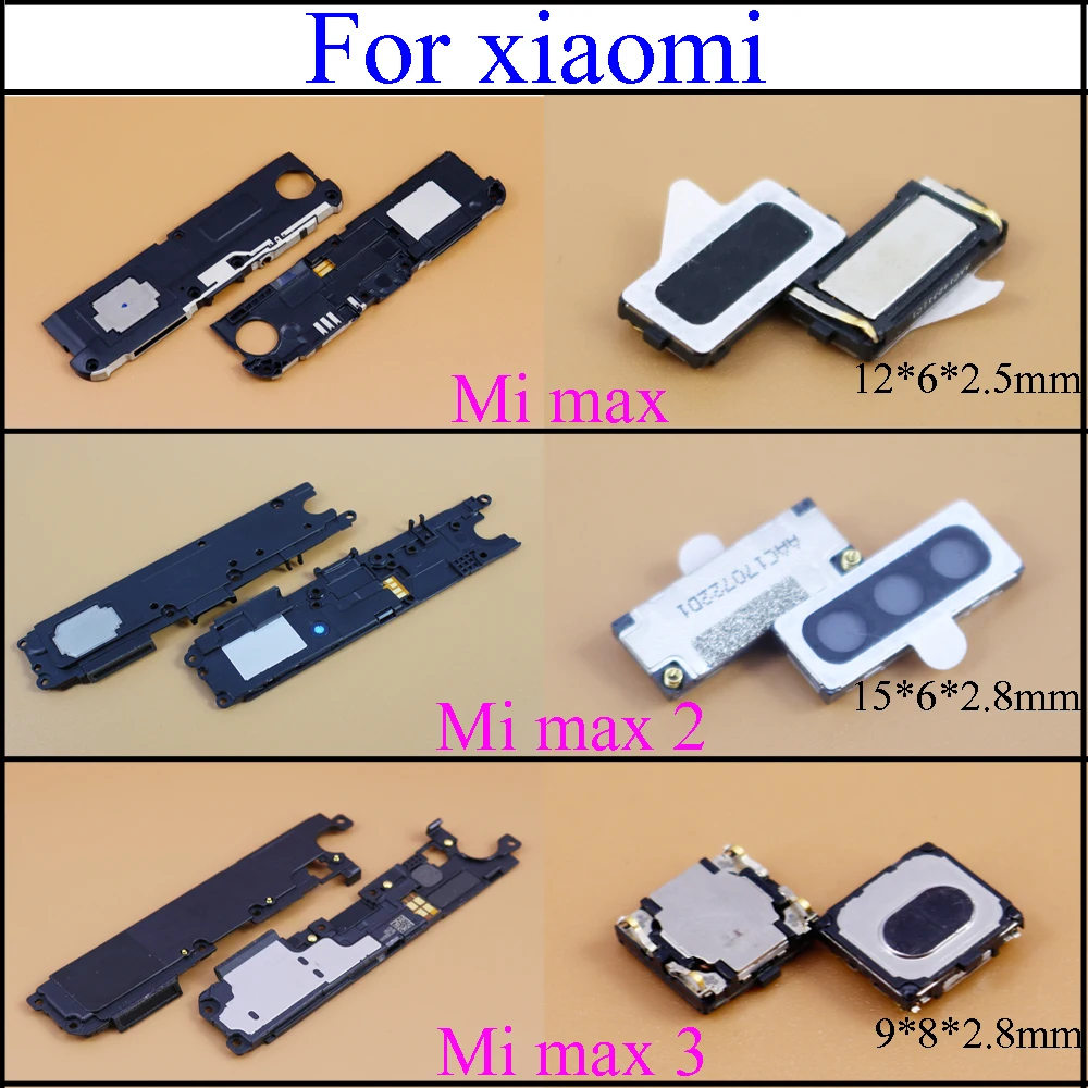 

YuXi Ear Speaker Earpiece Loudspeaker Buzzer Ringer Loud Speaker Flex Cable For XiaoMi Mi max 1 2 3 Replacement