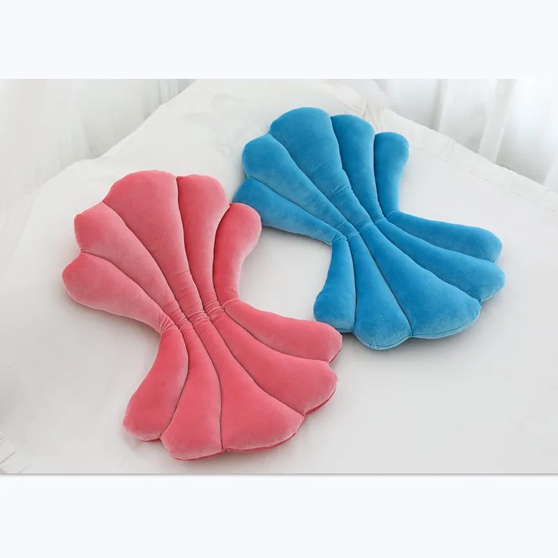 Velvet Sea Shell Seat Cushion Soft Plush Padded Chair Backrest Home Decor  Trendy