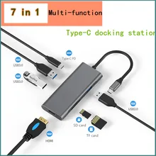 Type-C концентратор док-станция для ноутбука USB 3,0 HDMI TF LAN PD usb-c для Macbook для huawei mate 10 P20 pro XiaoMi samsung S8 9