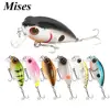 Mises 3.8cm 3.4g dix couleurs Mini manivelle bionique flottante petit appât gras appât artificiel appât dur leurre de pêche Wobbler ► Photo 1/5