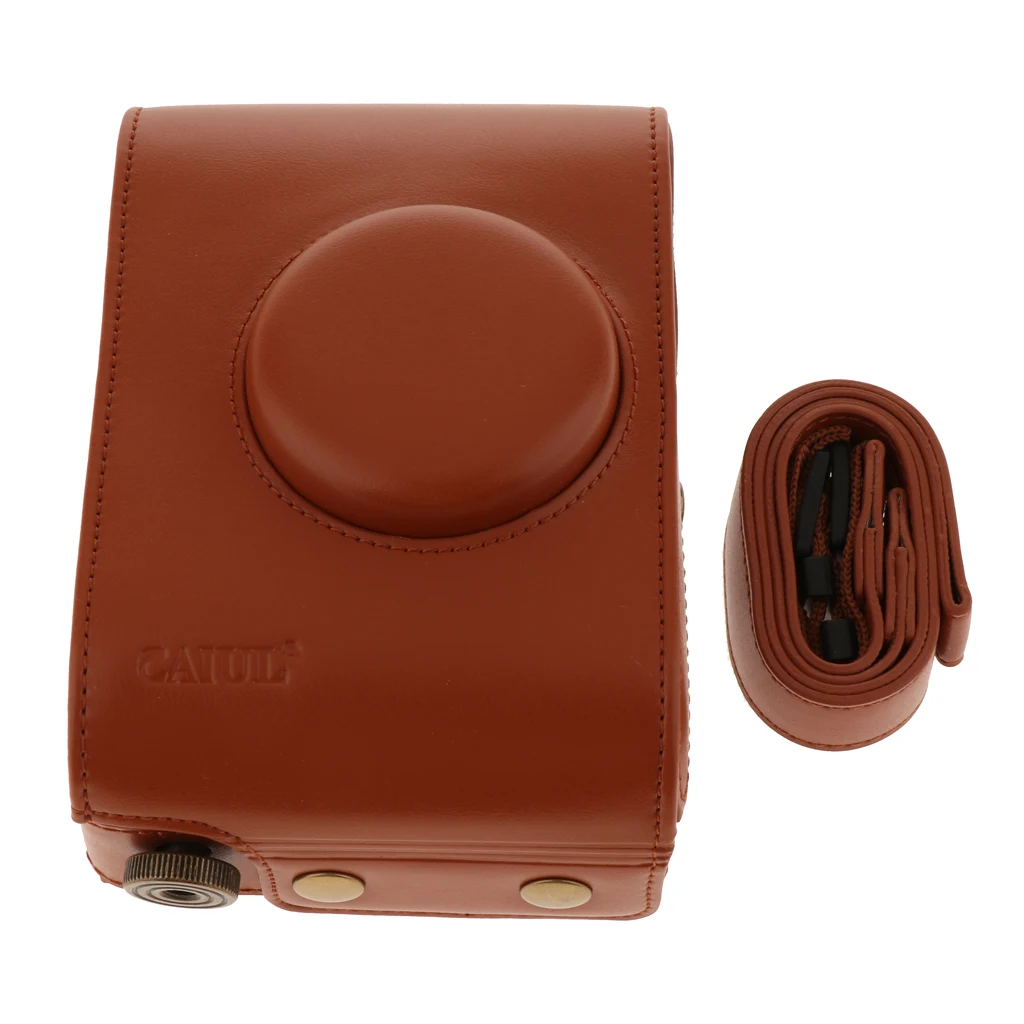 Protective Cover Case Storage Travel Bag with Adjustable Strap For Lomo Automat Instax Camera  - Brown
