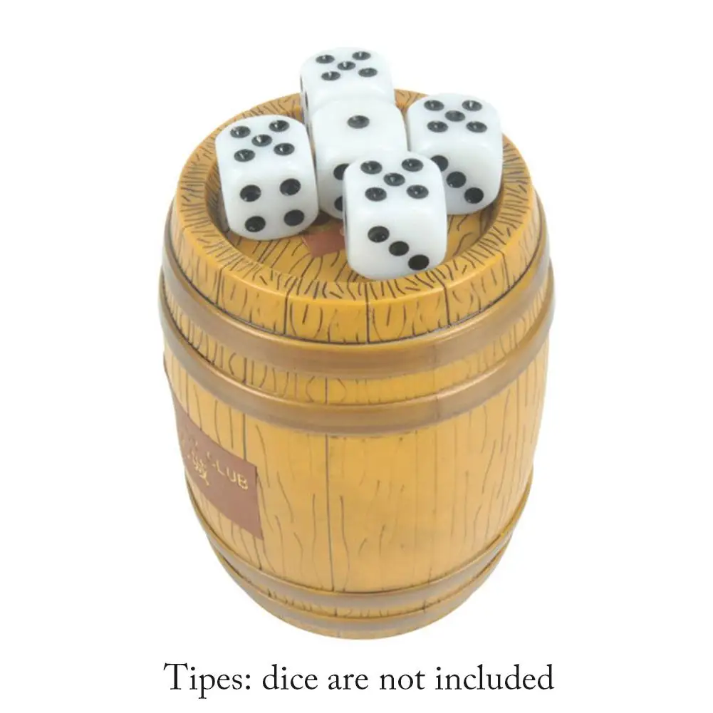 Simulation Barrel Dice Cup Wooden Dice Cup For Yahtzee Games Bar KTV Entertainment Dice Cup Party Supplies