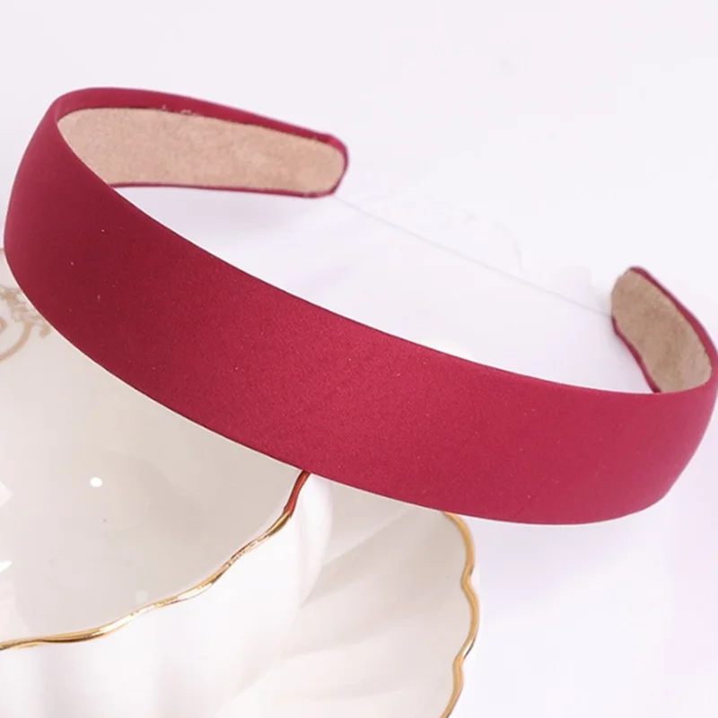 1 шт. атласная широкий Для женщин повязка на голову эластичная регулируемая повязка 5-Цвет, лента для волос аксессуары для волос; эластичная женская обувь Головные уборы
