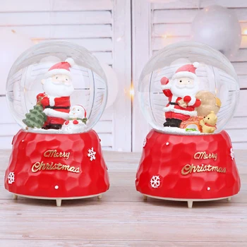 

Creative Christmas Snow Globe Crystal Ball Rotating Music Box Christmas Decoration For Home Home Decoration Accssories
