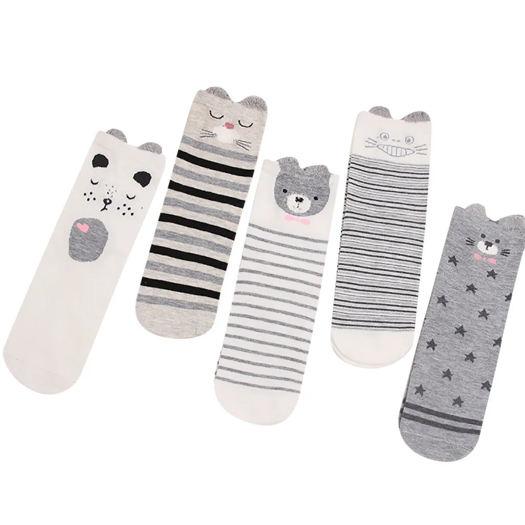 5 пар женских носков хлопковые носки с рисунками животных милые подарки повседневные спортивные теплые носки разных стилей Z1115