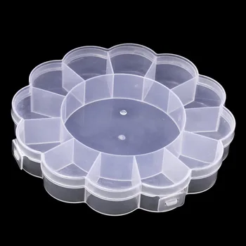 

Portable Jewelry Tool Adjustable Heart Plastic Storage Box Earring Bead Screw Holder Organizer Container Kit Nail Art Equipment