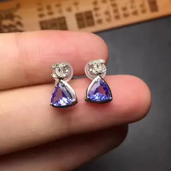 

Natural And Real Tanzanite Earring 925 sterling silver Fine jewelry Tanzanite Earring
