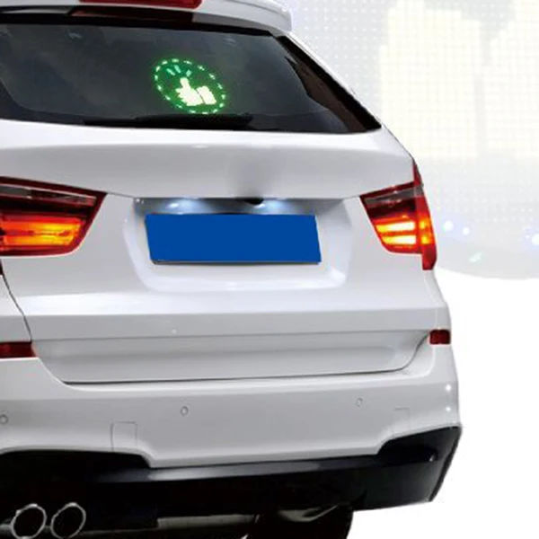 

Controlled Emoji Car Display Glow LED Light Logo with Remote Control F-Best