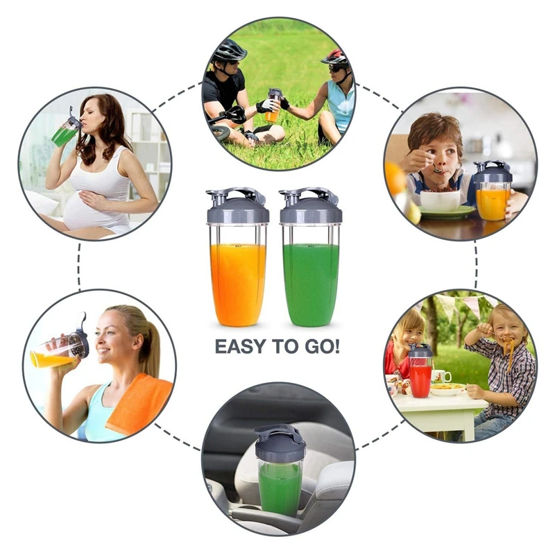 Сменные чашки с откидной верхней крышкой для NutriBullet 6 шт высокоскоростной