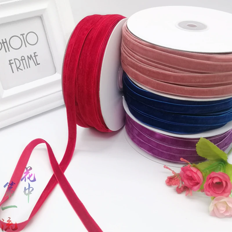 50yards 3/8 "10mm Velvet Ribbons Handmade Ribbon Wedding Party Decor Ribbon for Gift Wrapping DIY Hair Bowknot Sewing Fabric Ribbon Decoration Ribbon Supplies Wrapping Ribbon Sewing Ribbon Velvet Ribbon