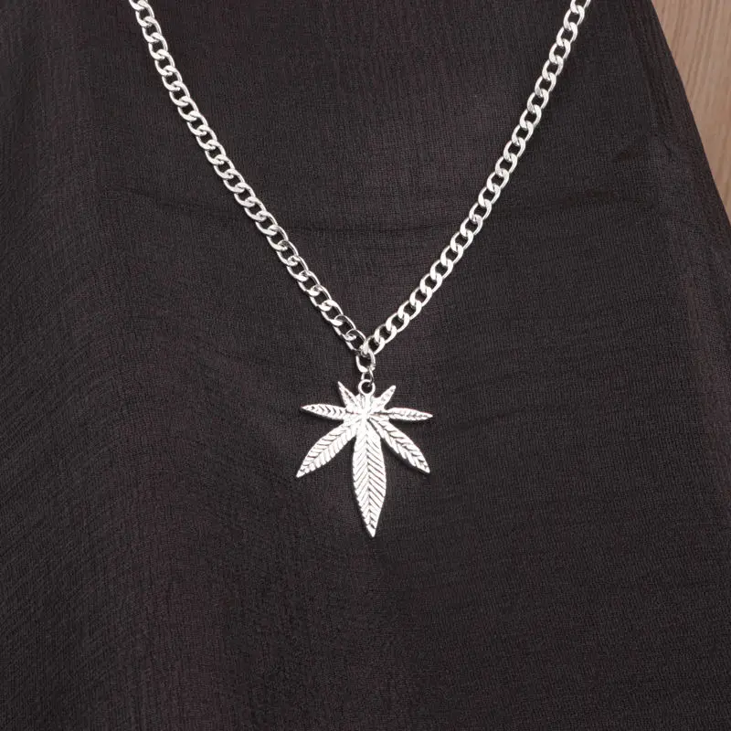 KingDeng Long Necklace Pendants Women Fashion Jewelry Maple Leaf Gift for Men Hip Hop Punk Chain Gothic Lovers' Unisex | Украшения и