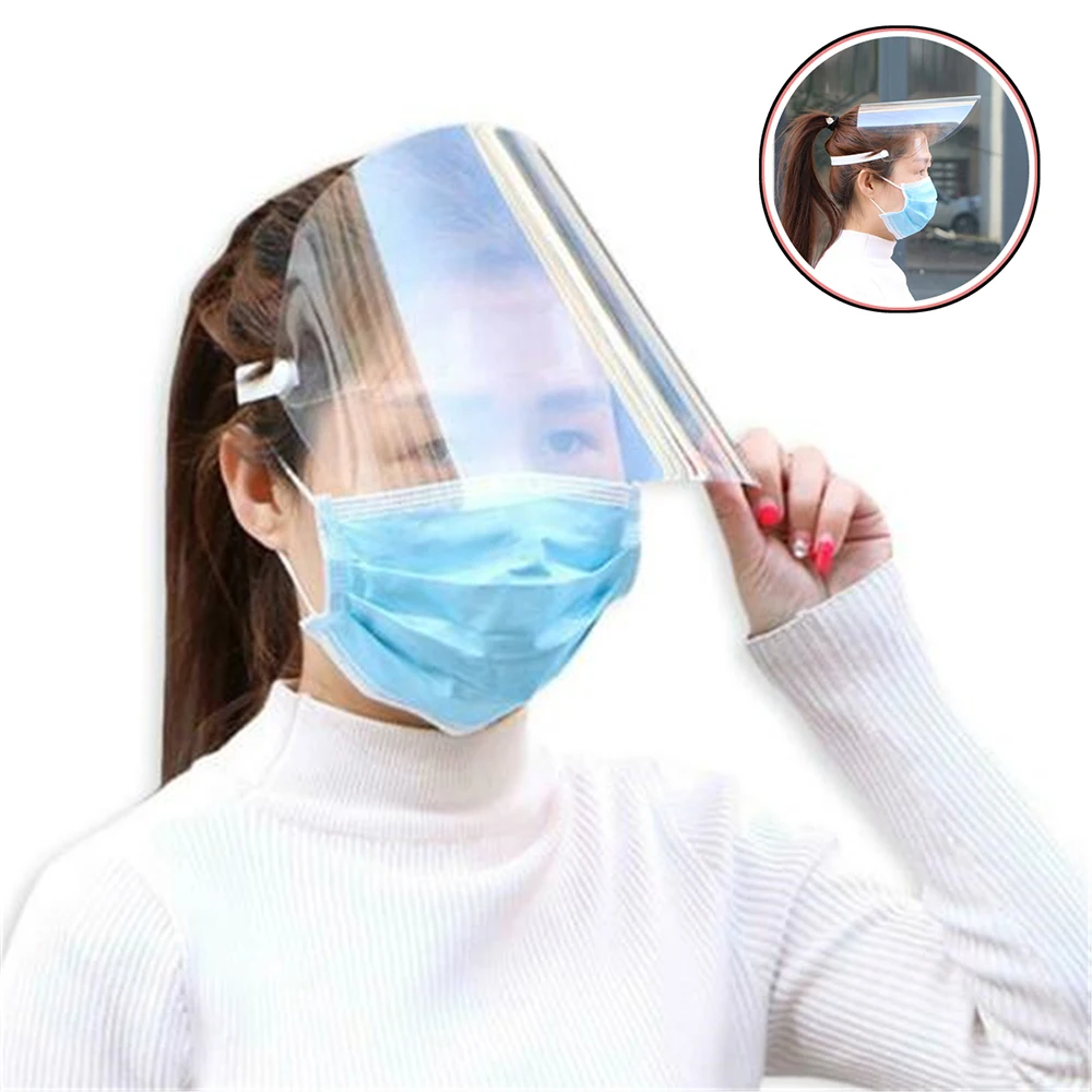 Masque de Protection facial Transparent, 1 pièce, Anti-gouttelette, Anti-poussière, visière Anti-broche volante, outil de cuisine