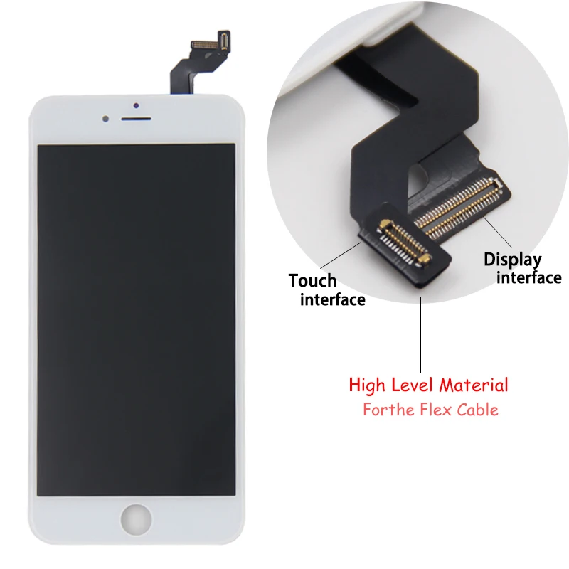 Класс AAAA+++ ЖК-дисплей для iPhone 5 6 6G 6 Plus кодирующий преобразователь сенсорного экрана в сборе. Без битых пикселей+ с подарками