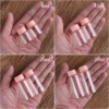 5pcs Dia 27mm 8ml/15ml/20ml/25ml Glass Bottles Glass Jars with Pink Plastic Lids Spice Jars Glass vessels Message Bottles 2