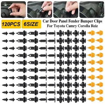

120pcs Car Door Bumper Fixed Clips Door Liner Fixed Clamp Bumper for Fender Clips for Toyota Camry Corolla Reiz