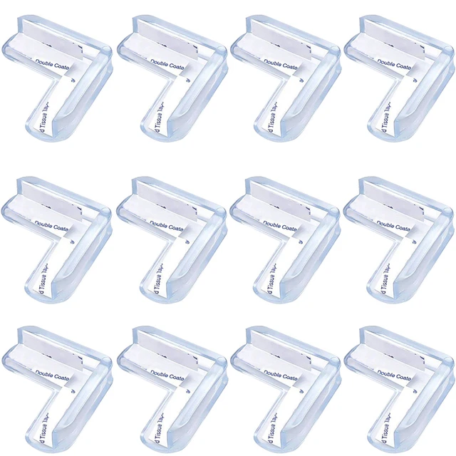 Protecteur d'angle en Silicone Transparent pour bébé, 12 pièces