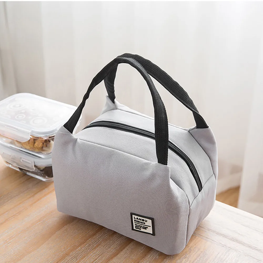 New Lunch Bags For Women Kids Men Insulated Canvas Box Tote Bag Thermal Cooler Food Lunch Bags lonchero Hot Sale#F