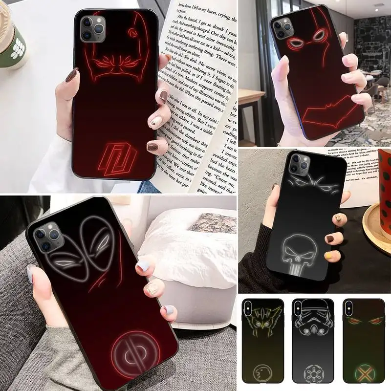 Icon мягкий резиновый чехол для телефона IphoneX XS 11 11Pro 5 5s SE 6 6s Plus 7 8 2020 | Мобильные