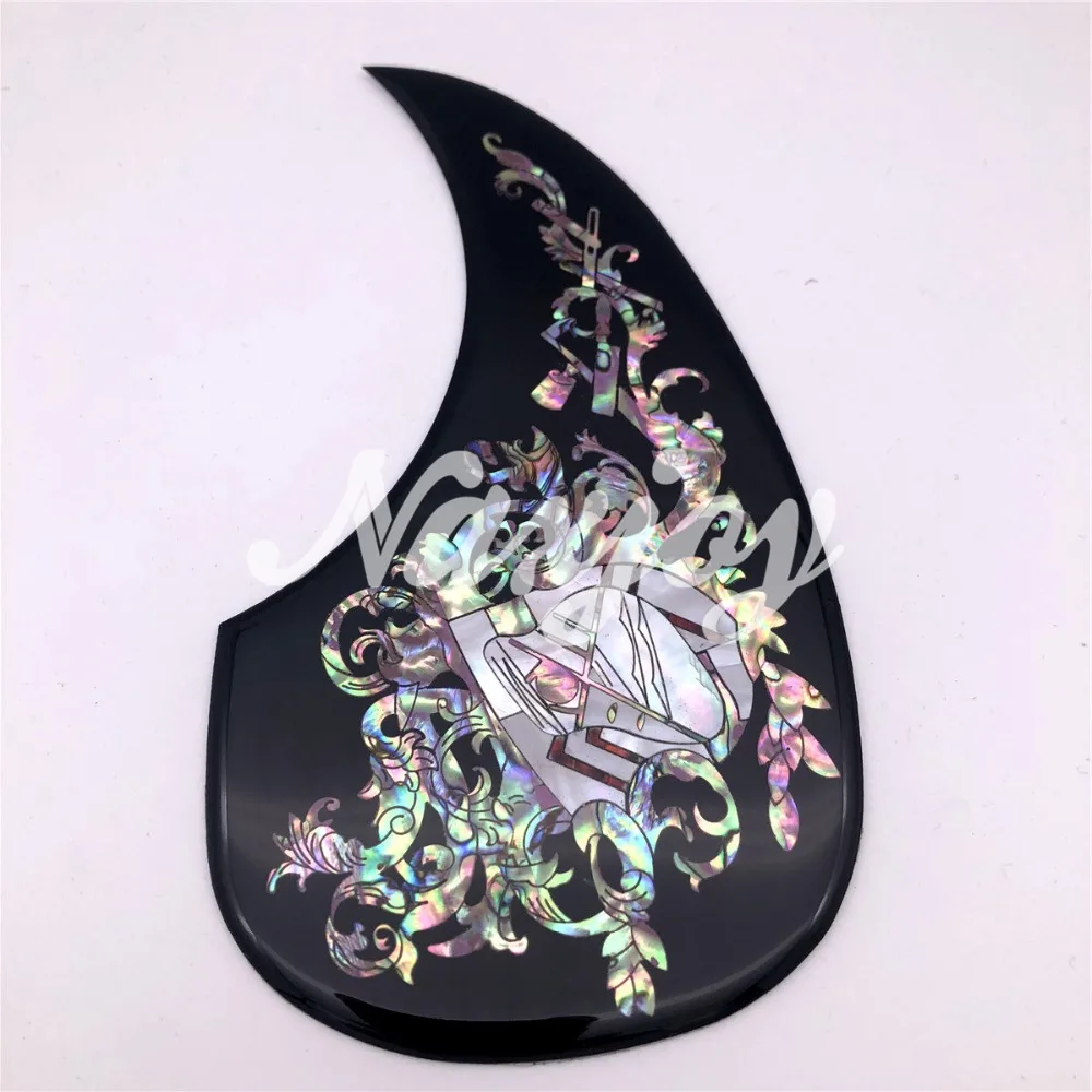 Новинка 2 мм толщина Акустическая гитара pick guard, инкрустация абалона pick-guard толстые целлюлоидные накладки, с самонаклейкой