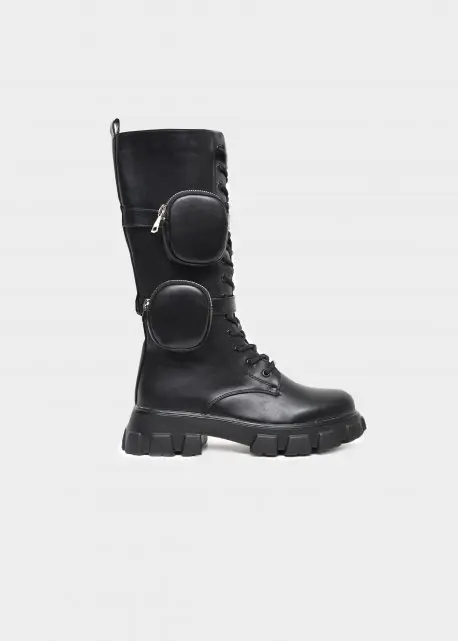 BOTA ALTA ACORDONADA BOLSILLO| | - AliExpress