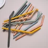 1 Pcs Foldable Reusable Food Grade Silicone Straws Flexible Bent Straight Drinking Straws For Cup Baby Accessories 4