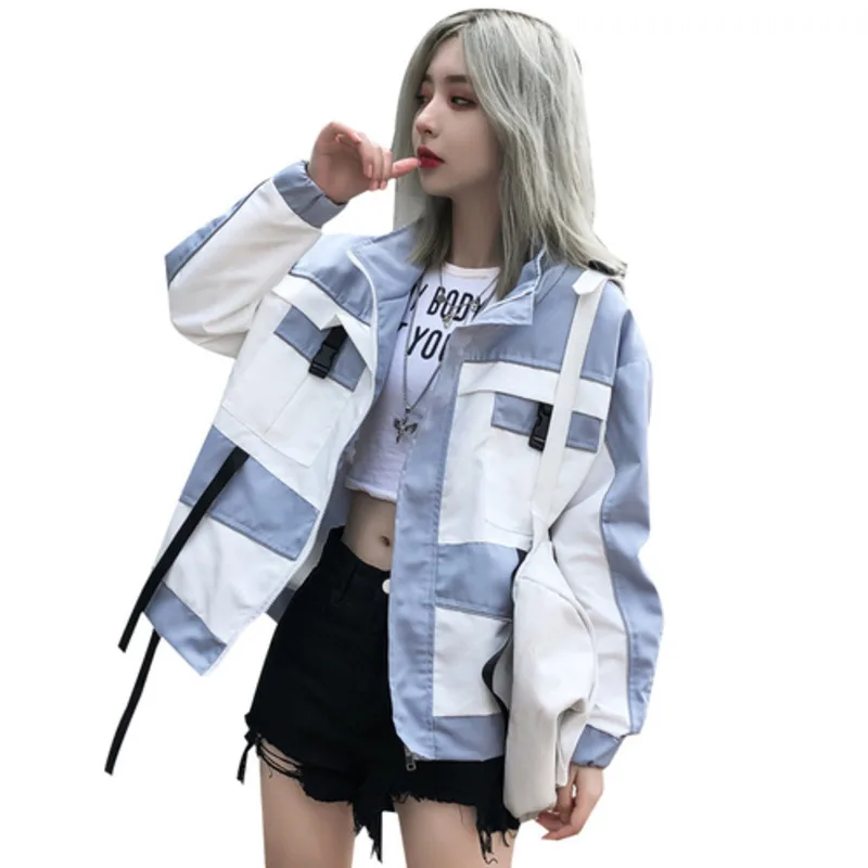 Женская свободная Осенняя Куртка Harajuku уличная одежда пальто и куртки для женщин