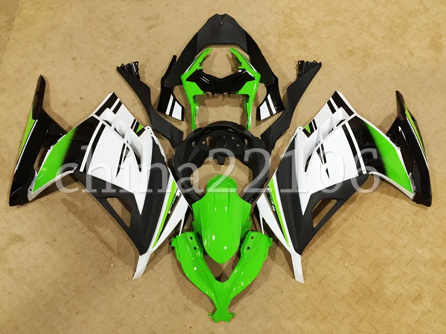 

Injection Mold New ABS Motorcycle Fairings Kit Fit for Kawasaki Ninja300 ZX300R EX300 300R 2013 2014 2015 2016 2017 Green white