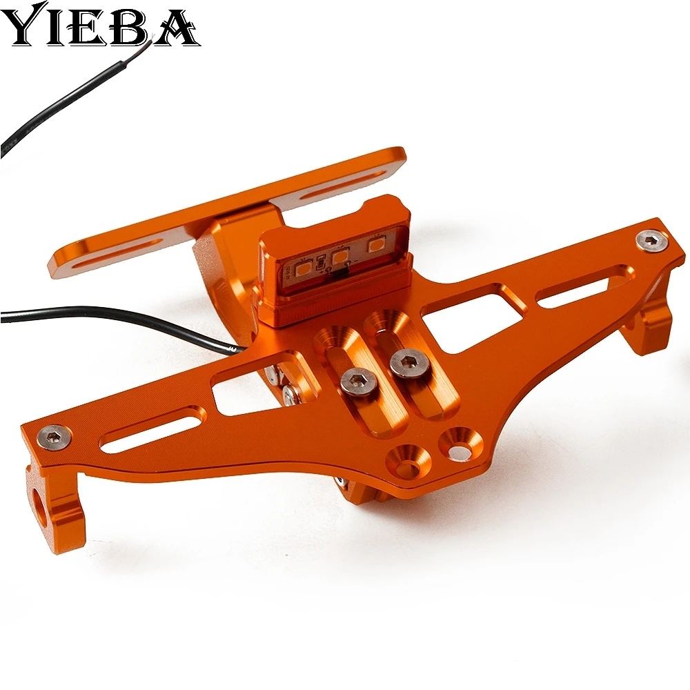 

For KTM 690 EnduRo R 990 SMR/SMT U950 SM Universal CNC Aluminum Motorcycle Adjustable Angle Rear License Plate Mount Holder