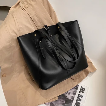 

Leather Casual Tote Bag Vintage Women Bags Luxury Handbags for Women 2020 Designer Fashion Shoulder Bag Big Women's Bag Shopper