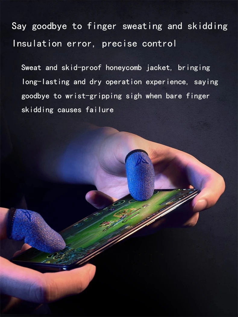 1 пара Flydigi, улей, перчатки с защитой от пота, мобильный игровой контроллер, игровой телефон, PUBG, профессиональный сенсорный экран, палец, крышка