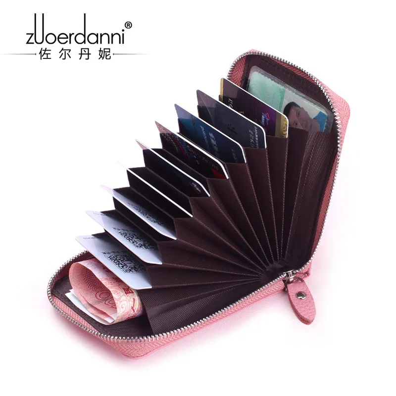 

Creative-Genuine Leather Card Bag Women's Driving License Wallet New Style Embossed Leather Zipper Organ Wallet Women's Wholesal