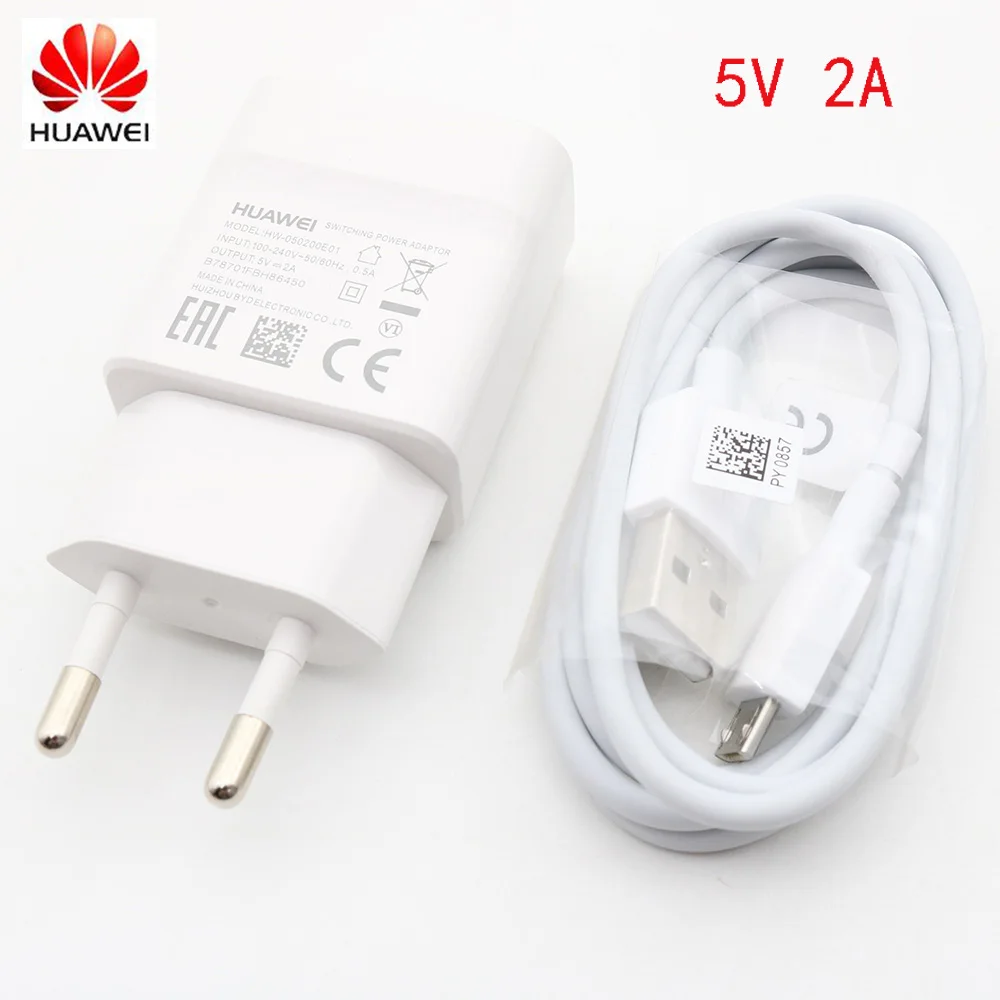 Оригинальное зарядное устройство Huawei 5 В 2 А ЕС адаптер питания для быстрой