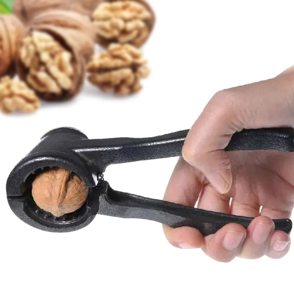 Heavy Duty Nut Opener Spring Loaded Walnut Quick Clip Plier Funnel-type Sheller Pecan Kitchen Tool Tweezers Professional