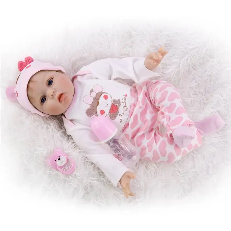 KEIUMI популярная Реалистичная укоренившая мохер кукла для новорожденных 2" 55 см, мягкая силиконовая виниловая Реалистичная кукла для новорожденных, куклы для девочек, подарок