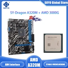 

SOYO SY-Dragon A320M Gaming Motherboard M.2 Nvme/Sata Stable with AMD 3000G to Play Games
