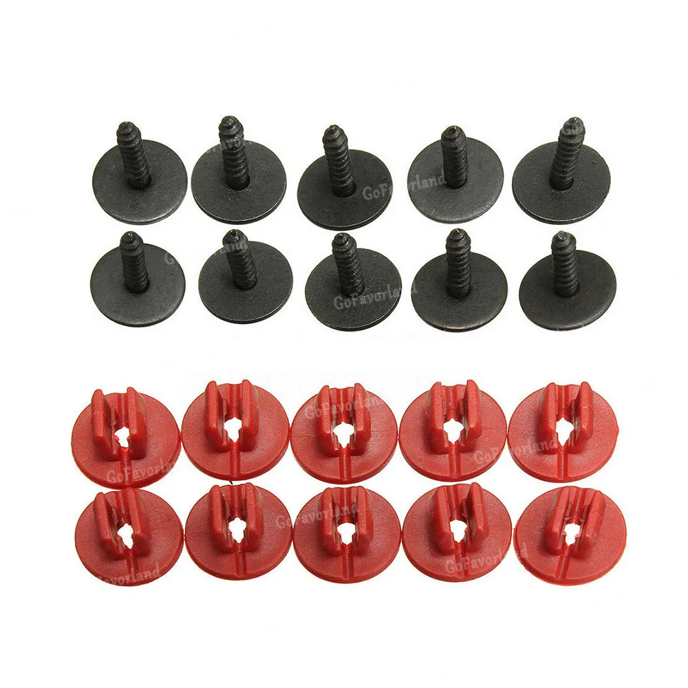 20pcs Car Engine Undertray Cover Clips Buttom Shield Guard Screws car engine undertray clips Auto Fastener Clips Rivet For Ford C-Max S-Max
