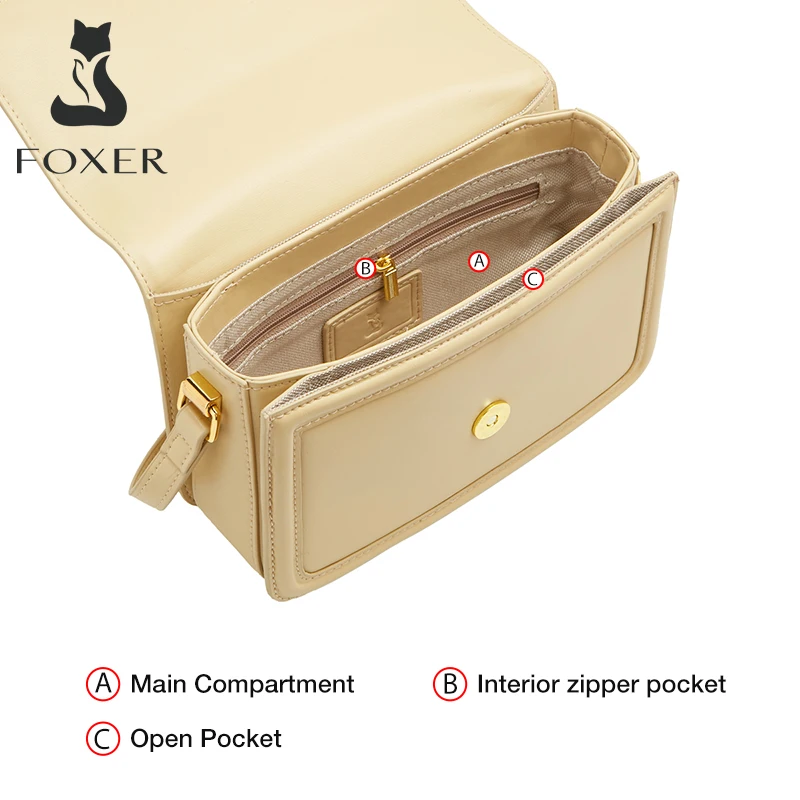 Foxer Resty Women Leather Crossbody Bag