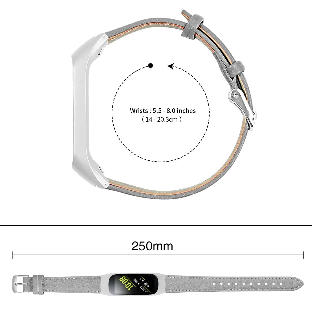Новейшая мода из натуральной кожи ремешок для часов для samsung galaxy fit-e R375+ металлический каркас сменный ремешок для galaxy Watch# G1