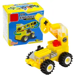 Строительный блок игрушка городская серия маленький инженерный автомобиль игрушечный автомобиль Горячий