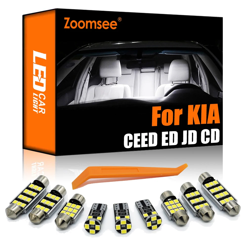 

Масштабируемые внутренние светодиоды для KIA CEED JD CD 2006-2016 2017 2018 2019 2020 2021 2022, автомобильный комплект купольного освещения Canbus без ошибок