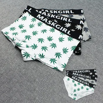 

Women's Cotton Fan Blade Knicker Foreign Trade Large Size Large Rims Lettered Boxer Four Corners Triangle Underwear TT