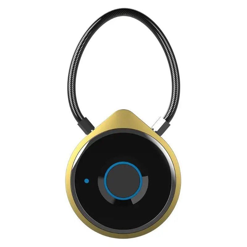 S9 Smart Keyless Bluetooth отпечаток пальца пароль разблокировка приложение Удаленная петля стежка Противоугонная безопасность безопасности багажный замок - Цвет: Золотой