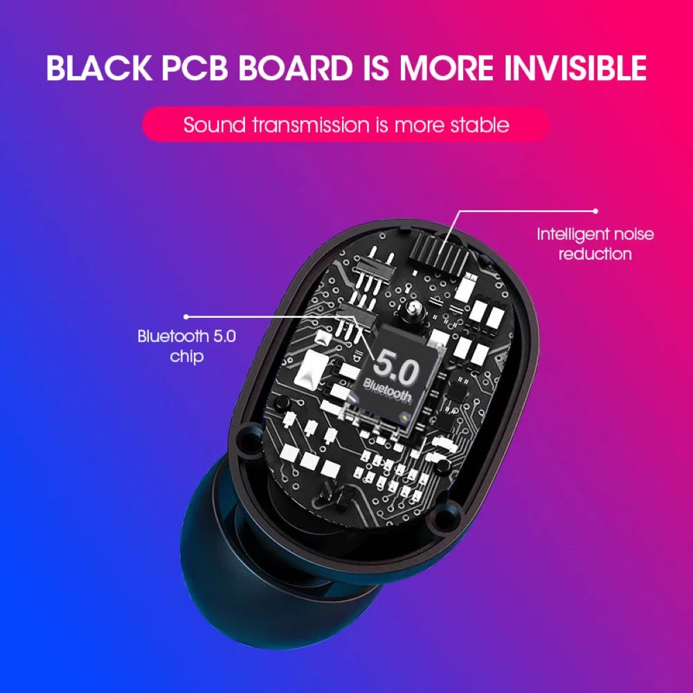 Wireless Headphones Earphones Bluetooth TWS Touch Control With Microphone Sport Headset Noise Cancellation For iPhone Xiaomi