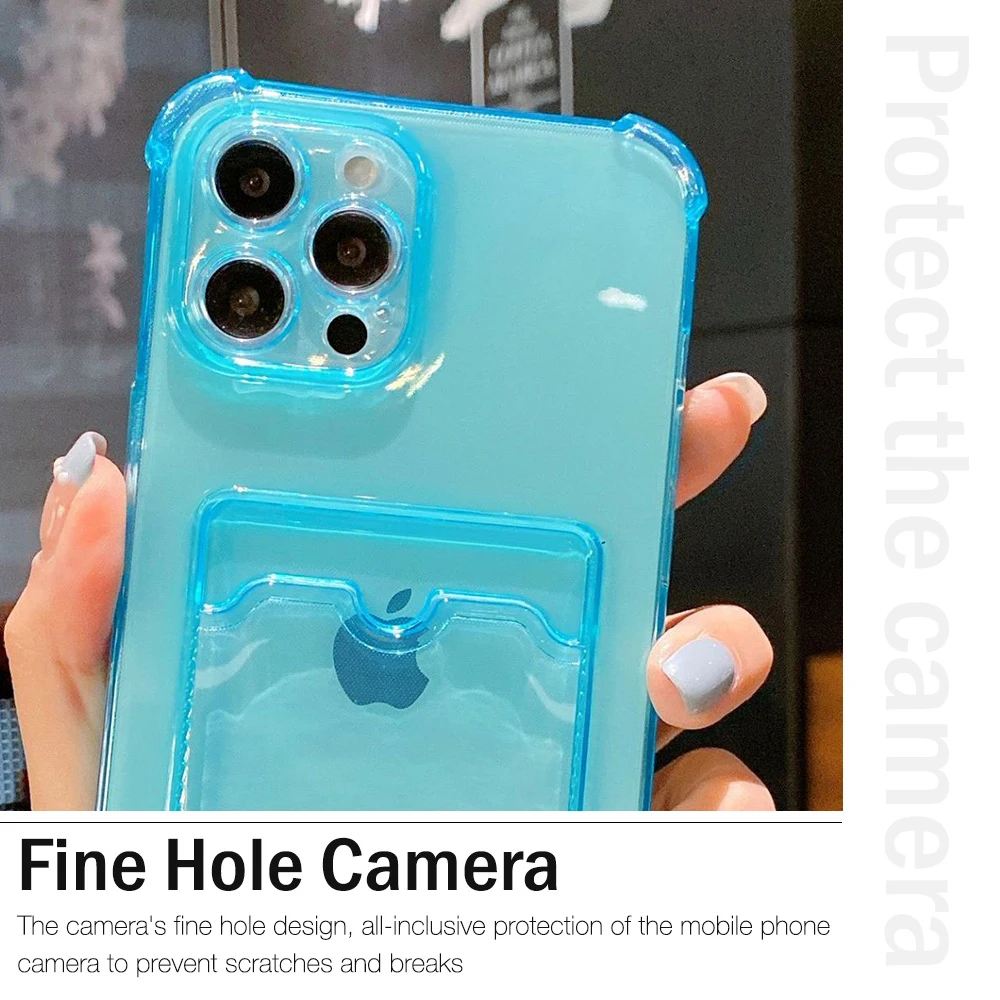 Stylish Shockproof Silicone Phone Case with Card Holder – Universal Design